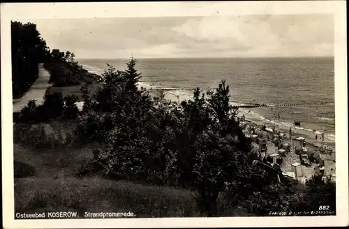 Ak Ostseebad Koserow auf Usedom, Strandpromenade