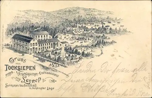 Litho Lennep Remscheid im Bergischen Land, Vergnügungs Etablissement Tocksiepen