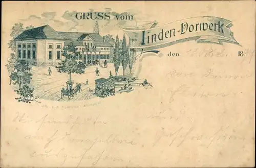 Litho Kohren Sahlis Frohburg Sachsen, Linden Vorwerk