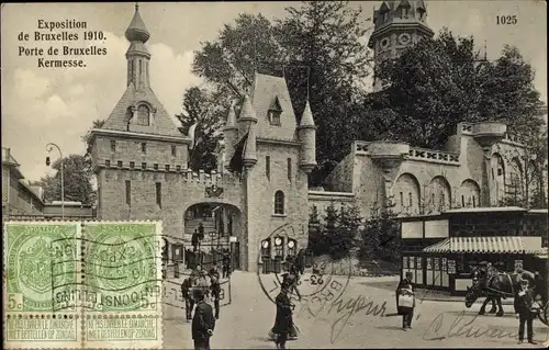 Ak Brüssel Belgien, Portes de Bruxelles Kermesse, Exposition de Bruxelles 1910