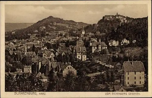 Ak Blankenburg am Harz, Blick vom Eichenberg aus