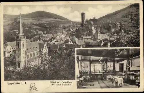 Ak Eppstein im Taunus, Panorama, Hôtel Zur Oelmühle, Saal