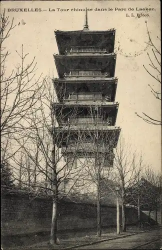 Ak Laeken Bruxelles Brüssel, La Tour chinoise dans le Parc de Laeken