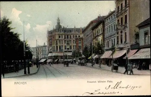 Ak Aachen in Nordrhein Westfalen, Blick auf den Friedrich Wilhelm Platz