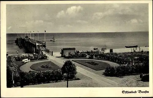 Ak Ostseebad Bansin Heringsdorf auf Usedom, Blick auf die Promenade