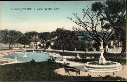 Ak Barbados, Fountains and Lake, Queens Park