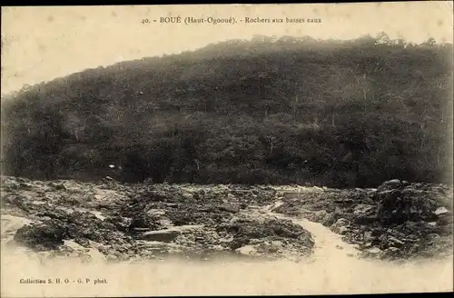 Ak Boué Gabun, Rochers aux basses eaux