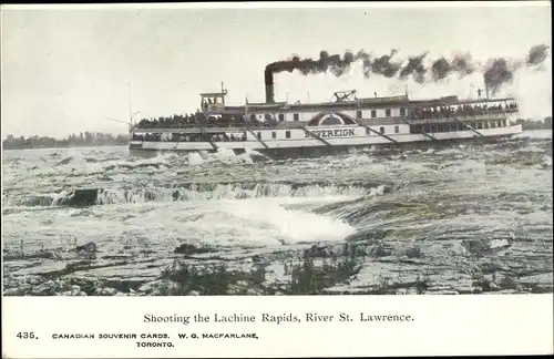 Ak St. Lorenz Strom, River St. Lawrence, Shooting the Lachine Rapids, Steamer Sovereign