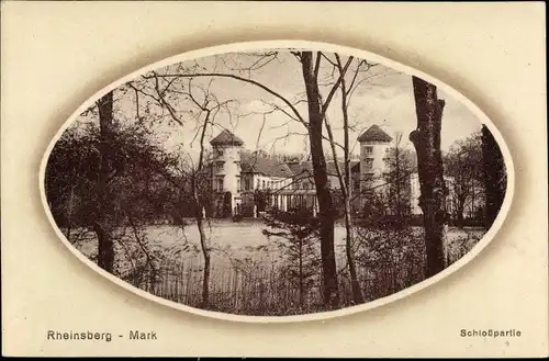 Ak Rheinsberg in Brandenburg, Schlosspartie