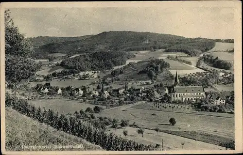 Ak Unterglottertal Glottertal im Breisgau Hochschwarzwald, Panorama vom Ort