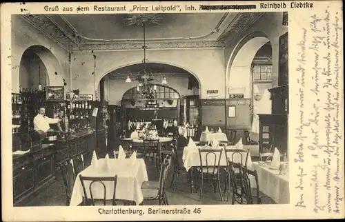 Ak Berlin Charlottenburg, Restaurant Prinz Luitpold, Berliner Straße 46