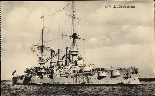 Ak Deutsches Kriegsschiff, SMS Deutschland, Kaiserliche Marine