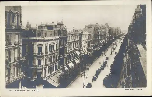 Ak Buenos Aires Argentinien, Avenida de Mayo