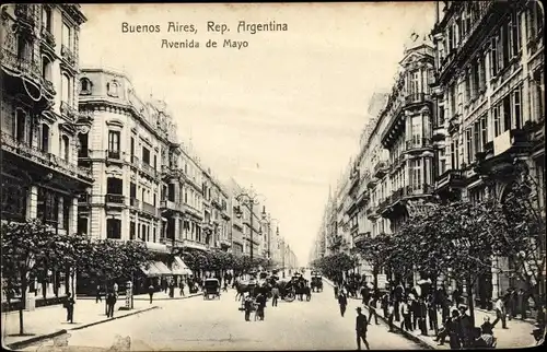 Ak Buenos Aires Argentinien, Avenida de Mayo