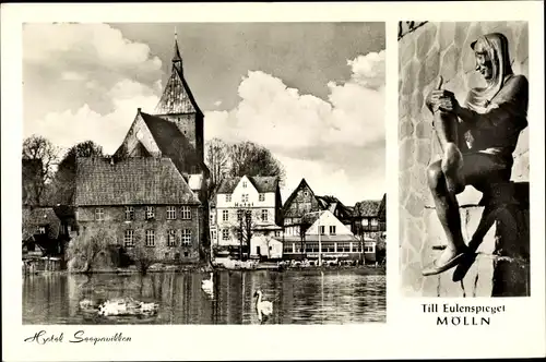 Ak Mölln in Schleswig Holstein, Hotel Seepavillon, Till Eulenspiegel