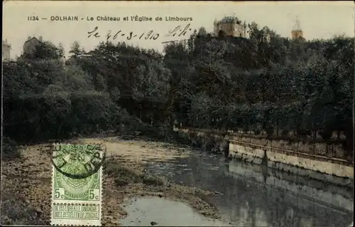 Ak Dolhain Limbourg Wallonien Lüttich, Le Chateau et l'Eglise de Limbours