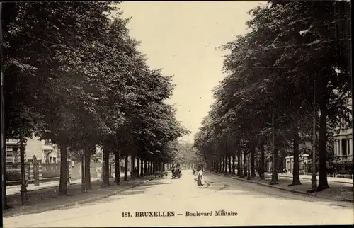 Ak Bruxelles Brüssel, Boulevard Militaire