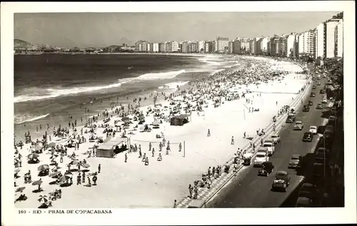 Ak Rio de Janeiro Brasilien, Praia de Copacabana