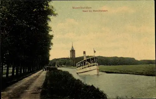 Ak Monnickendam Waterland Nordholland Niederlande, Vaart bij Monnickendam