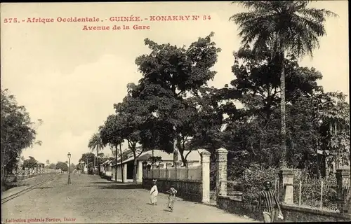Ak Konakry Conakry Guinea, Avenue de la Gare, Afrique occidentale