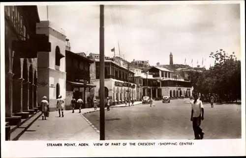 Ak Aden Jemen, Steamer Point, View of Part of the crescent shopping centre