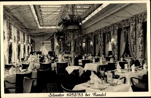 Ak Hamburg Poppenbüttel, Restaurant Randel, Silvester 1952/53, Inneres