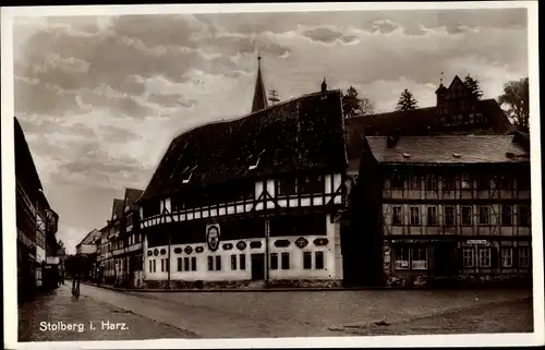 Ak Stolberg im Harz, Straßenpartie