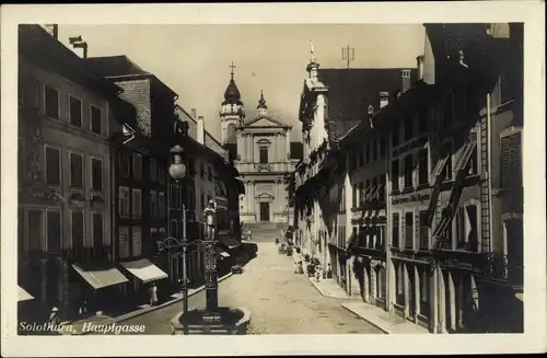 Ak Solothurn Stadt Schweiz, Straßenpartie, Hauptgasse