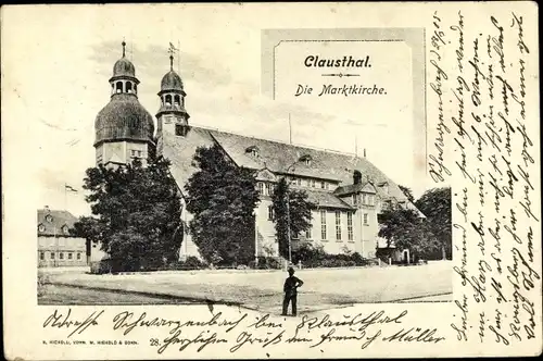 Ak Clausthal Zellerfeld im Oberharz, Marktkirche