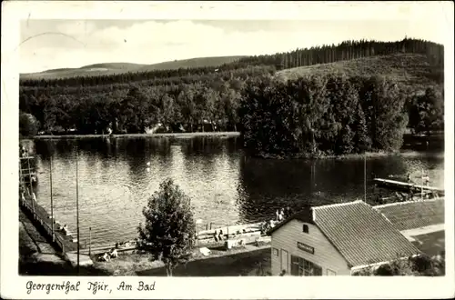 Ak Georgenthal in Thüringen, Am Bad