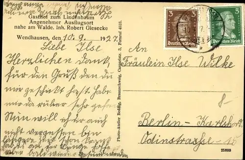 Ak Wendhausen, Gasthof zum Lindenbaum, Wandervogelheim, Schloss, Alter Hof mit Strohdach