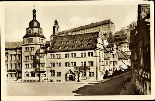 Ak Rudolstadt in Thüringen, Rathaus, Schloss, Marktplatz