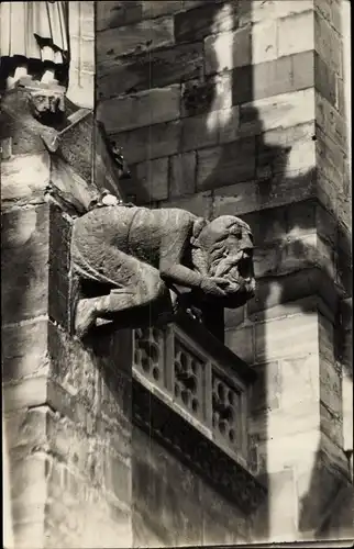 Foto Ak Freiburg im Breisgau, Münster, Detailansicht