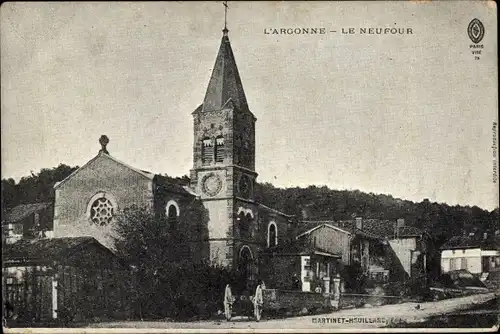 Ak Le Neufour Meuse, Église, Argonne