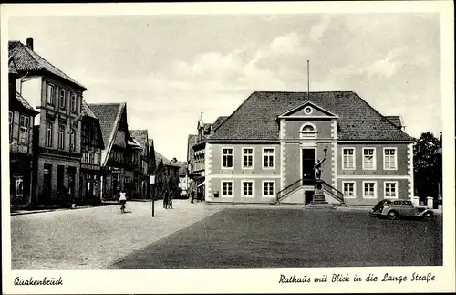 Ak Quakenbrück in Niedersachsen, Rathaus, Lange Straße
