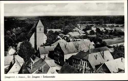 Ak Lengerich Emsland, Blick über die Dächer der Stadt, Kirche