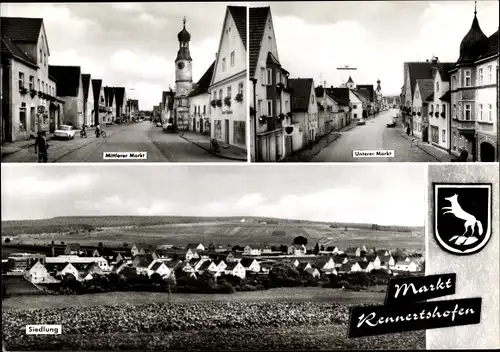 Ak Markt Rennertshofen Schwaben, Mittlerer u. unterer Markt, Siedlung
