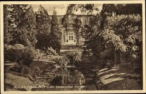 Ak Benrath Düsseldorf am Rhein, Blick in den botanischen Garten