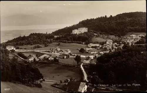 Ak Saint Cergue Kt. Waadt, Le Lac et les Alpes