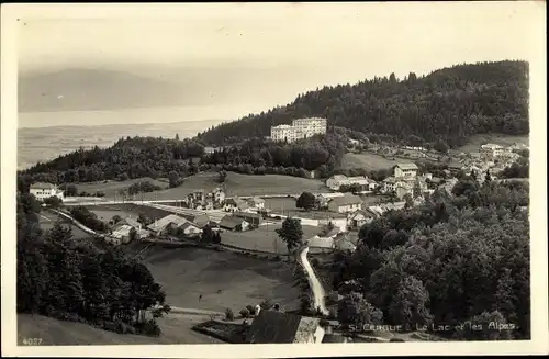 Ak Saint Cergue Kt. Waadt, Le Lac et les Alpes