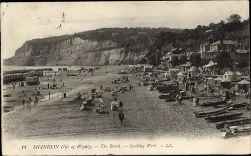 Ak Shanklin Isle of Wight, The Beach, looking West