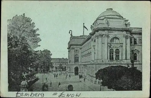 Ak Lwów Lemberg Ukraine, Landtagsgebäude