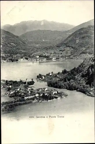 Ak Lavena Ponte Tresa Lago di Lugano Lombardia, Panorama