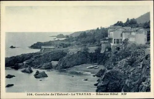 Ak Le Trayas Alpes Maritime, Corniche de l'Esterel, Reserve Hotel