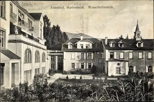 Ak Sasbach Ortenaukreis, Kloster Erlenbad, Sanatorium Marienheim