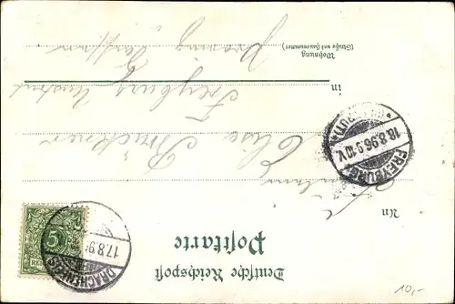 Litho Königswinter am Rhein, Drachenfels, Ruine, Hotel