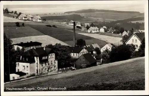 Ak Frauenbach Neuhausen Erzgebirge, Gasthof zur edlen Krone, Panorama