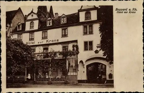 Ak Boppard am Rhein, Hotel zur Krone