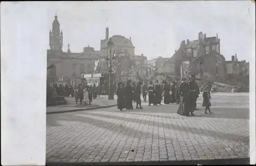 Foto Ak Lille Nord, Kriegszerstörungen, I. WK
