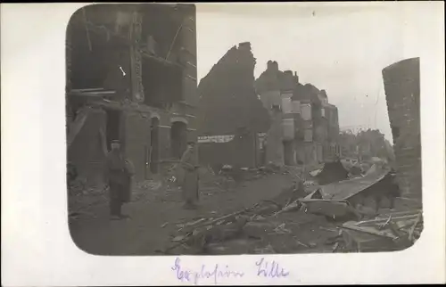 Foto Ak Lille Nord, Kriegszerstörungen, I. WK